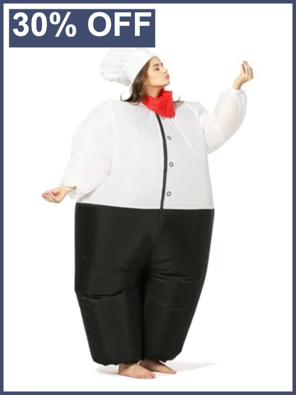 Inflatable Chef Cosplay Costume One Size Fits Most Adults Halloween Party